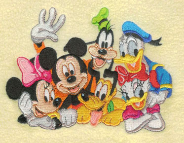 embroidery digitizing Mickey Mouse design